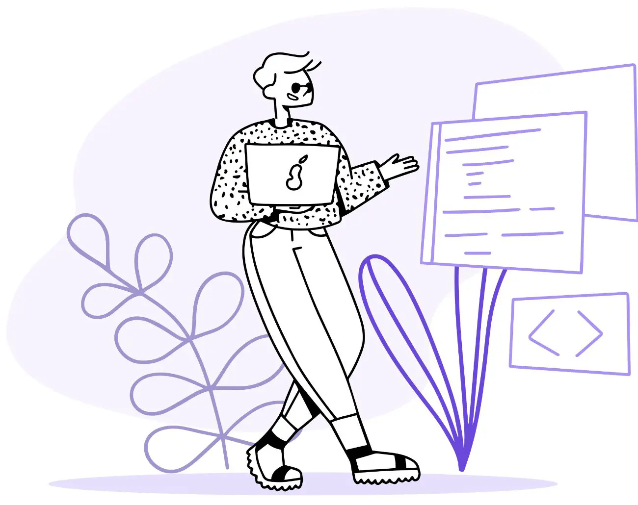 illustrated website developer modern wordpress design 2026 example